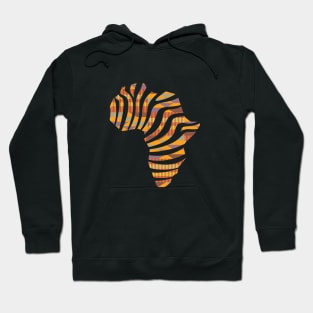 Kente, Africa Map, Stripes, Ghana Pattern Hoodie